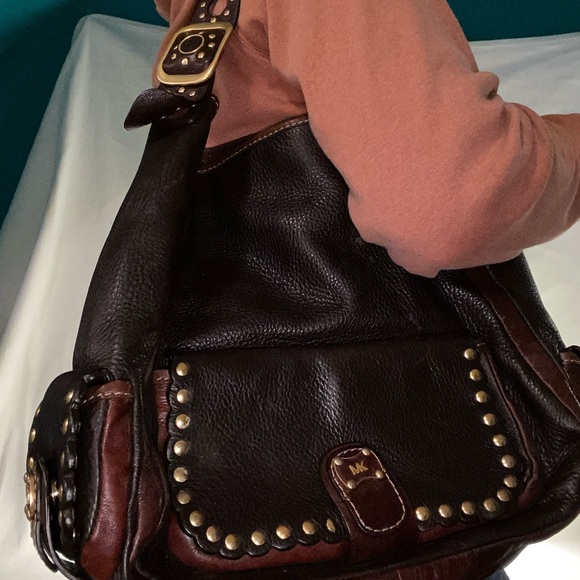 Brown Leather Michael Kors Shoulder Purse - Picture 2 of 4